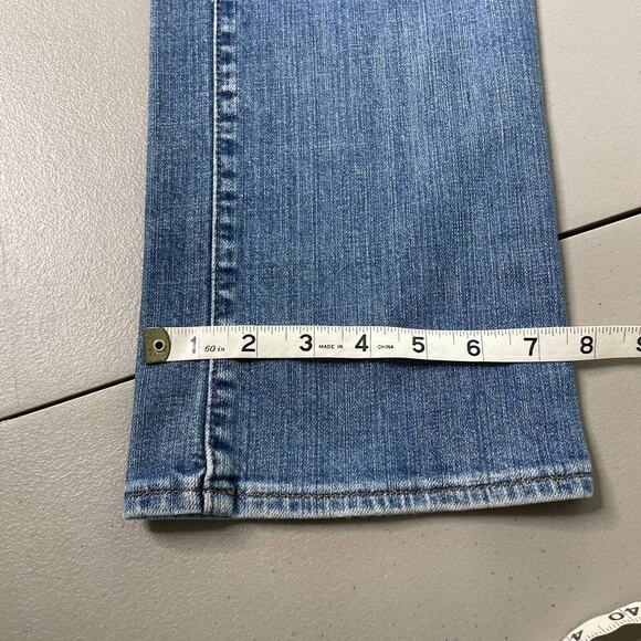 Y2K Gap Straight Leg Jeans Mid Rise Stretch Whiskers Stamped Faded Wash Blue  10 - Picture 12 of 12